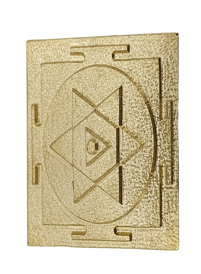 Plus Value Shri Kuber Yantra for Money, Wealth, Prosperity at Home, Office Temple, Cashbox, Cupboard - Gold Plated with Accurate CNC Cutting for Vastu (1.5 Inches) - Image 1